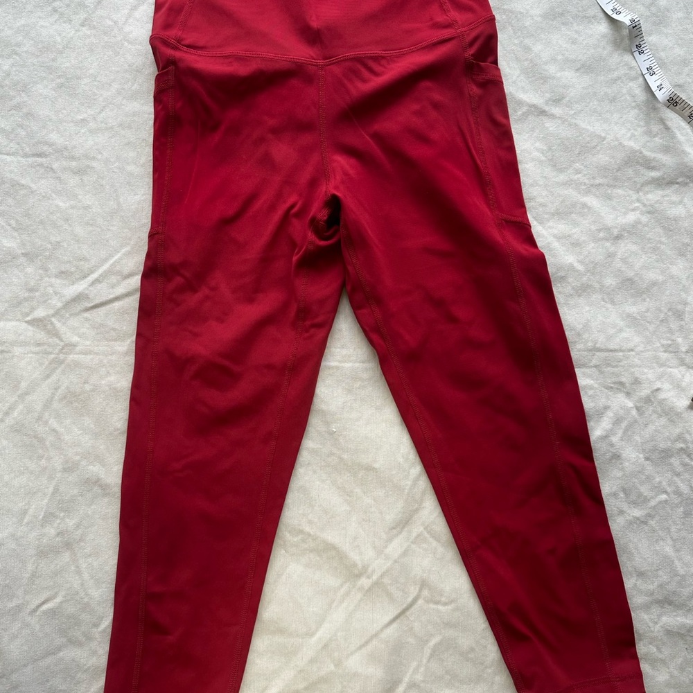 ZYIA Red Stretch Leggings for Active Comfort